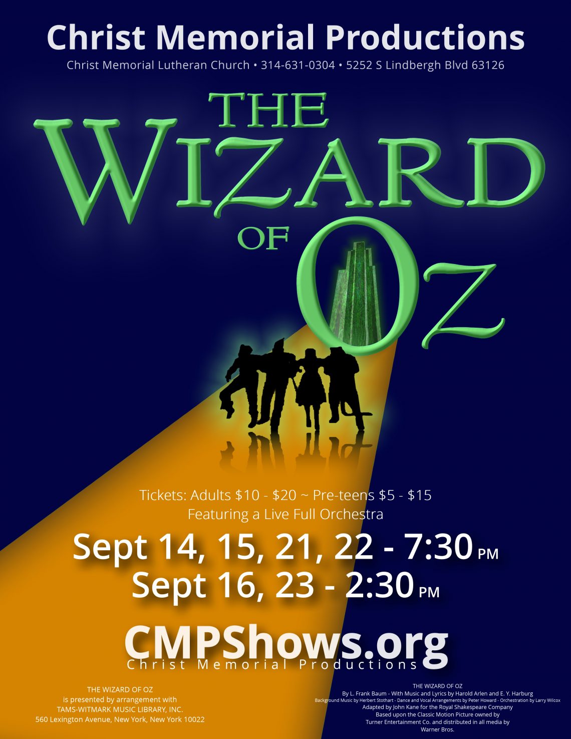 Auditions for THE WIZARD OF OZ