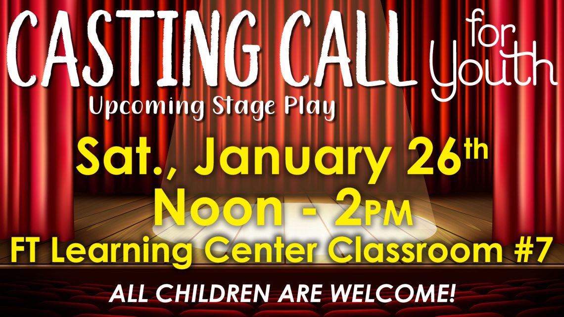 Looking for Young Actors for upcoming stage play!