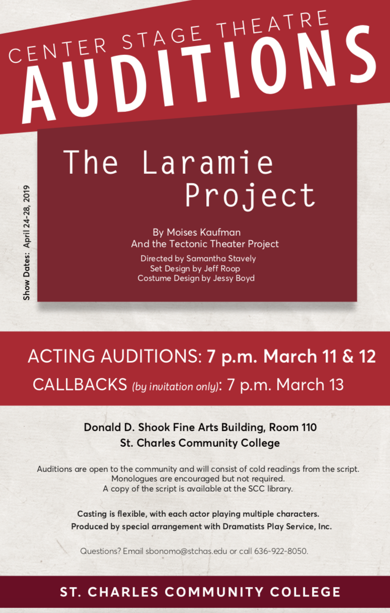 Center Stage auditions for The Laramie Project