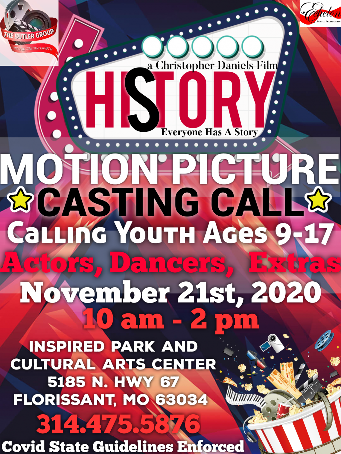 Casting Call for Motion Picture filming 2021