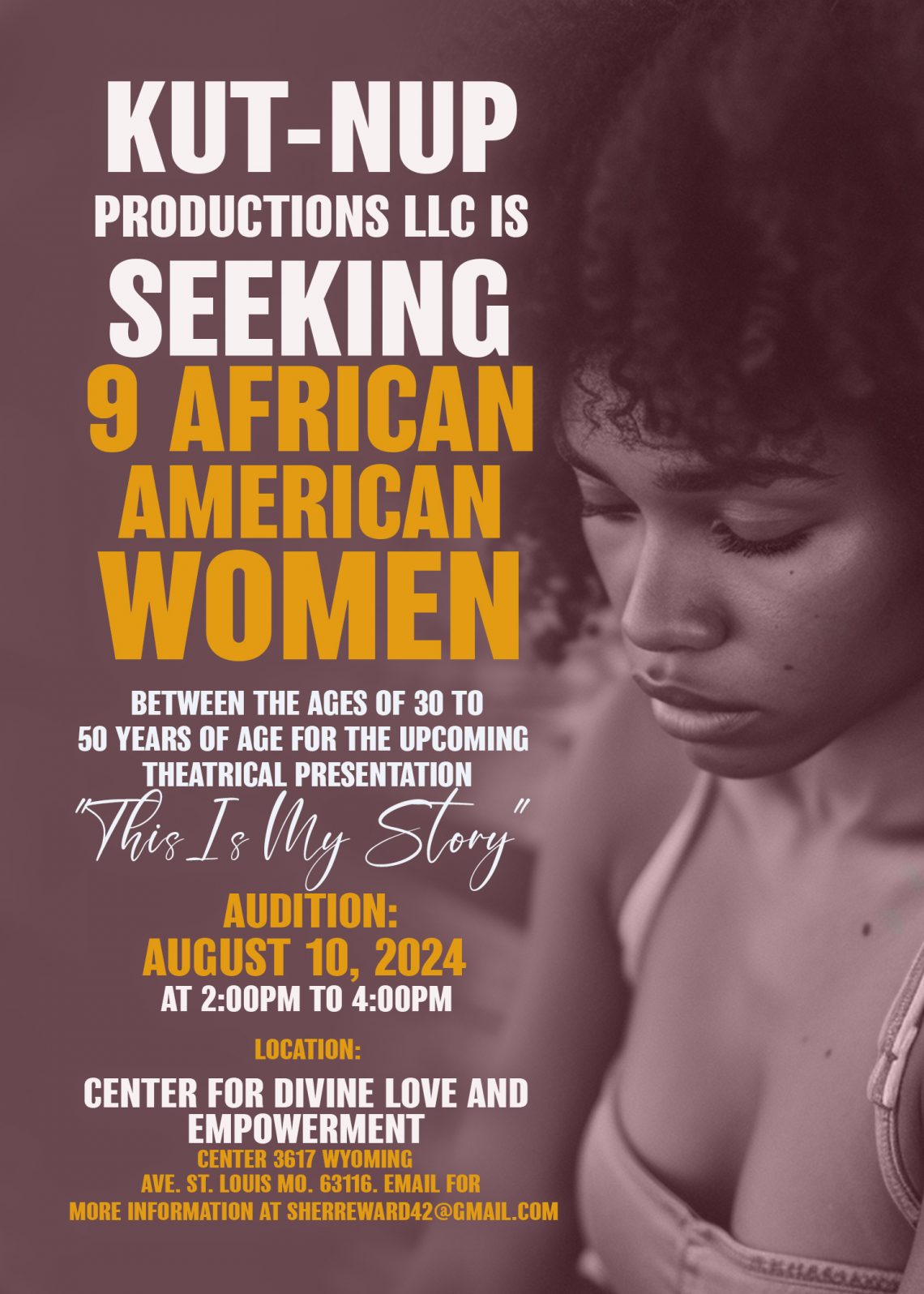 Seeking 9 African American women for upcoming Theatrical Presentation